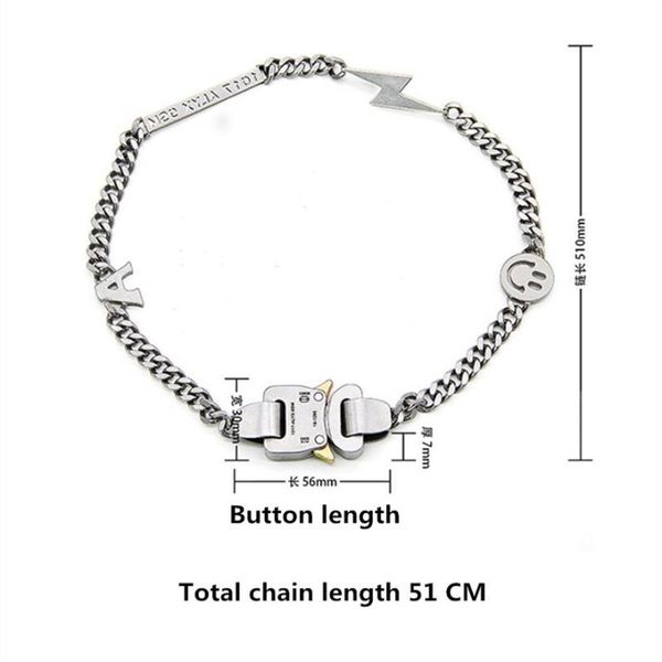hero alyx chain 2020 men women 1017 alyx necklace openwork letters stainless steel metal chain classic high street necklaces 9sm, Silver
hero alyx chain 2020 men women 1017 alyx necklace openwork letters stainless steel metal chain classic high street necklaces 9sm, Silver