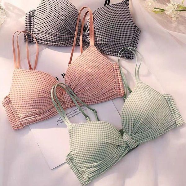 bras sets sweet underwear women comfort wireless push up japanese cute bra ladies brassiere plaid backless pink lingerie, Red;black
bras sets sweet underwear women comfort wireless push up japanese cute bra ladies brassiere plaid backless pink lingerie, Red;black