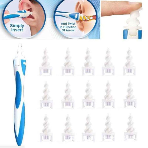 ear care 16 tips soft flexible pain-spiral smart ear cleaner ear swab easy safe earwax removal earpick tool fashion
ear care 16 tips soft flexible pain-spiral smart ear cleaner ear swab easy safe earwax removal earpick tool fashion