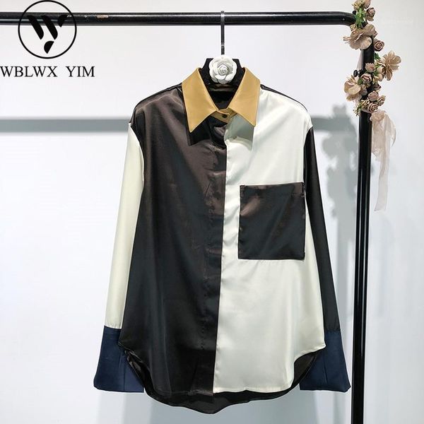 women's blouses & shirts patchwork fashion shirt women pocket lapel long sleeve autumn womens and loose casual vintage blouse1, White
women's blouses & shirts patchwork fashion shirt women pocket lapel long sleeve autumn womens and loose casual vintage blouse1, White