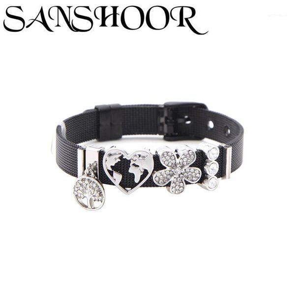 dropshipping sanshoor jewelry diy tree of life flower slide charms fit 10mm stainless steel mesh bracelet set as fashion gift1, Golden;silver
dropshipping sanshoor jewelry diy tree of life flower slide charms fit 10mm stainless steel mesh bracelet set as fashion gift1, Golden;silver
