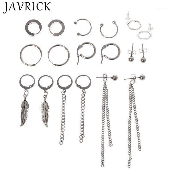 9 pairs/set chain earrings stainless steel pendant dangle decoration charms women men personality jewelry chains1, Silver
9 pairs/set chain earrings stainless steel pendant dangle decoration charms women men personality jewelry chains1, Silver
