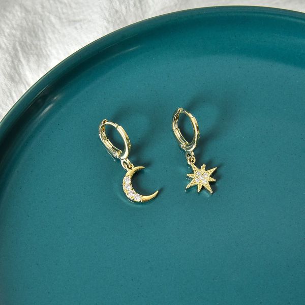 star moon asymmetric earrings women's high-quality temperament niche earrings new earrings, Golden;silver
star moon asymmetric earrings women's high-quality temperament niche earrings new earrings, Golden;silver