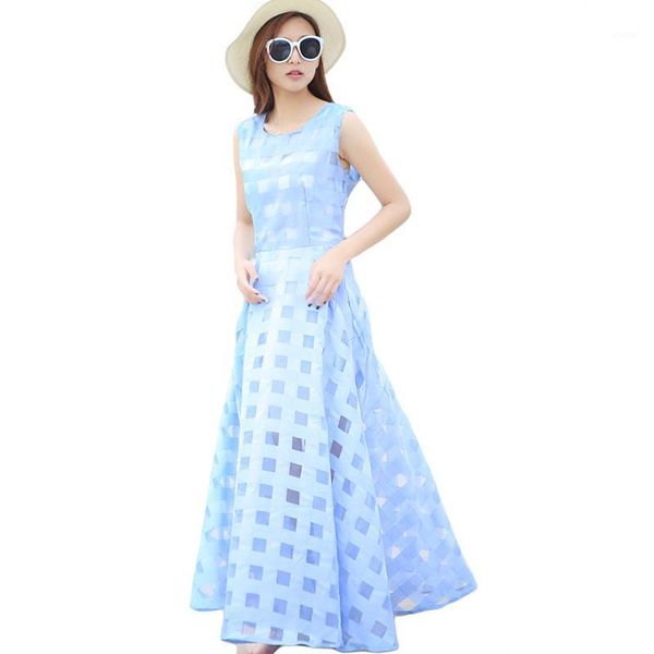 long maxi dress women 2019 summer fashion sleeveless ball gown holiday beach vintage organza sundress vestidos robe femme cm2841, Black;gray
long maxi dress women 2019 summer fashion sleeveless ball gown holiday beach vintage organza sundress vestidos robe femme cm2841, Black;gray