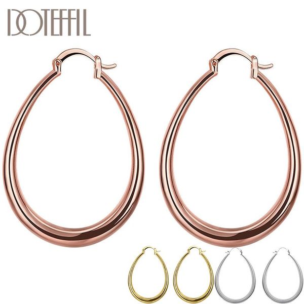 doteffil 925 sterling silver/gold/rose gold smooth u circle earrings for women lady engagement wedding charm silver jewelry, Golden;silver
doteffil 925 sterling silver/gold/rose gold smooth u circle earrings for women lady engagement wedding charm silver jewelry, Golden;silver