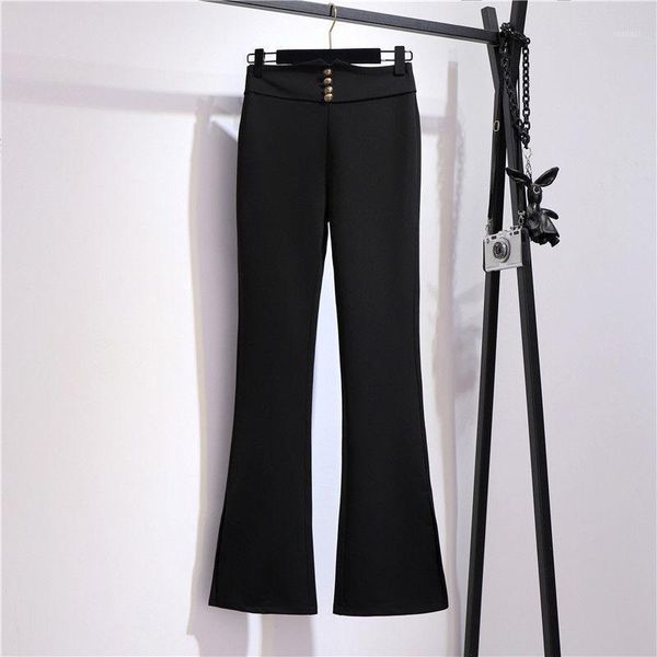 women 2021 autumn new fashion elastic waist flare pants female slim wide legs pants ladies solid color casual trousers m5641, Black;white
women 2021 autumn new fashion elastic waist flare pants female slim wide legs pants ladies solid color casual trousers m5641, Black;white