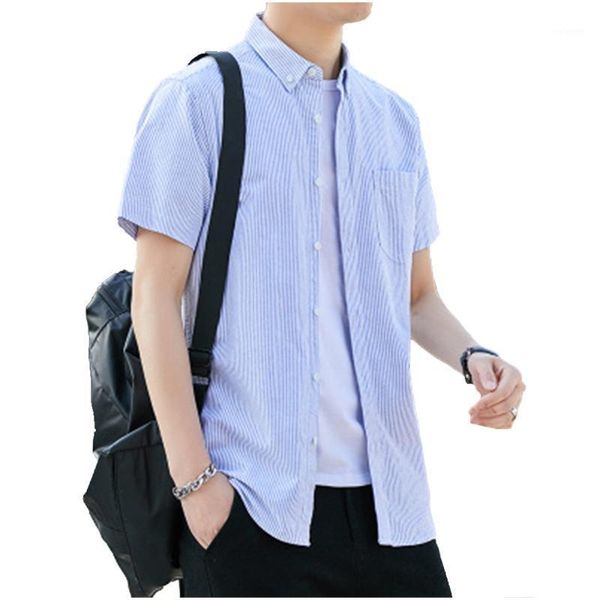 casual men's 2020 new fashion comfortable cotton oxford short-sleeved men's casual shirt loose solid color shirt1, White;black 
casual men's 2020 new fashion comfortable cotton oxford short-sleeved men's casual shirt loose solid color shirt1, White;black