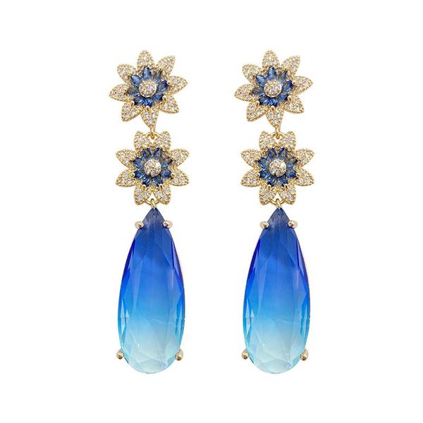 hoop & huggie two small flowers light blue big water drop tassel earrings gradient color, Golden;silver
hoop & huggie two small flowers light blue big water drop tassel earrings gradient color, Golden;silver