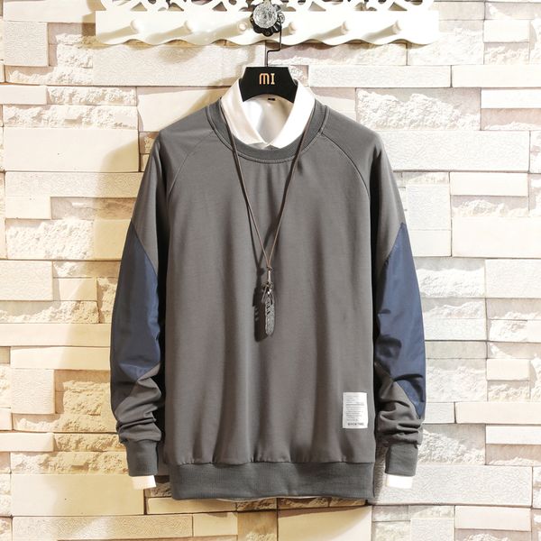 2021 spring autumn new cotton patchwork t shirt long sleeves men's tshirt o-neck pure color hb5m, White;black
2021 spring autumn new cotton patchwork t shirt long sleeves men's tshirt o-neck pure color hb5m, White;black