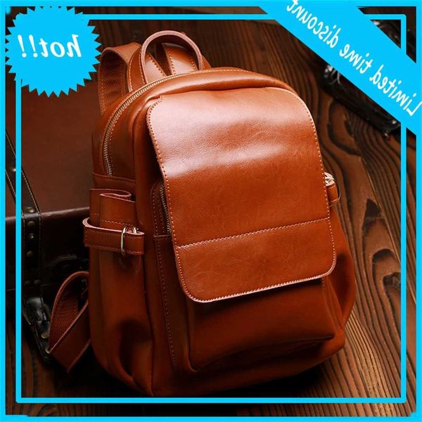 2021 spring summer fashion wax cow leather women's travel bag school style backpack autumn and winter 
2021 spring summer fashion wax cow leather women's travel bag school style backpack autumn and winter