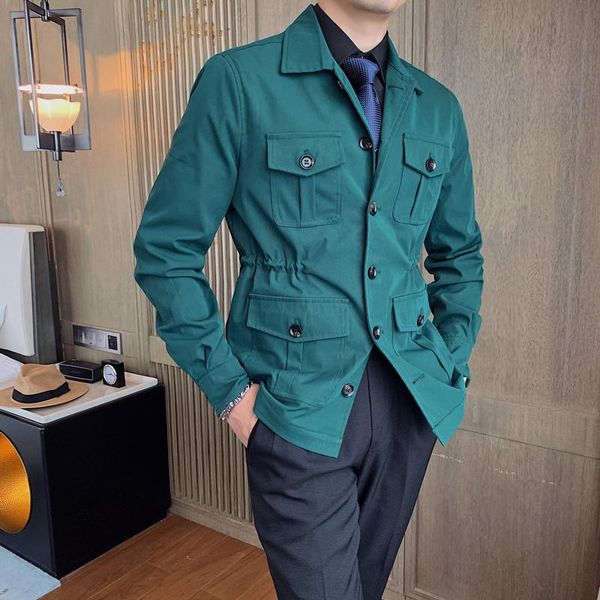 men's jackets british style multi pockets gentlemen jacket simple vintage casual men clothing autumn fashion business office overcoats, Black;brown
men's jackets british style multi pockets gentlemen jacket simple vintage casual men clothing autumn fashion business office overcoats, Black;brown