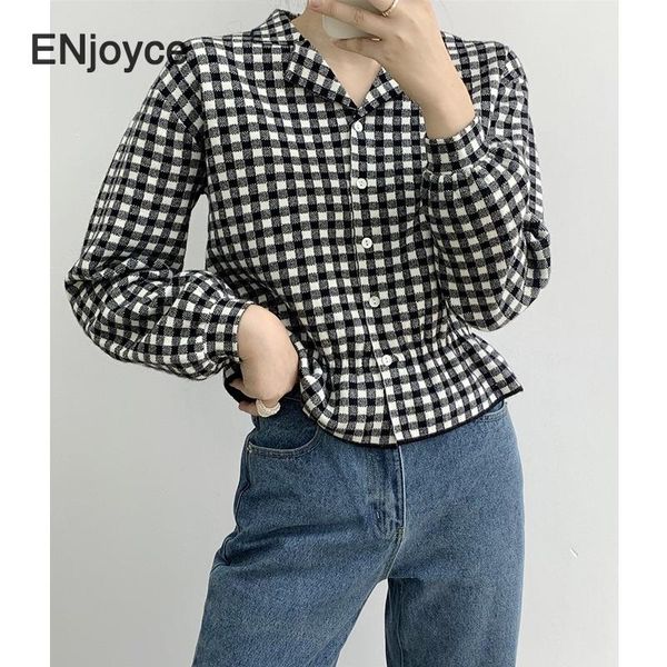women spring autumn fashion retro plaid green knitted sweater korean style slim fit cropped knitting pullovers clothes, White;black
women spring autumn fashion retro plaid green knitted sweater korean style slim fit cropped knitting pullovers clothes, White;black