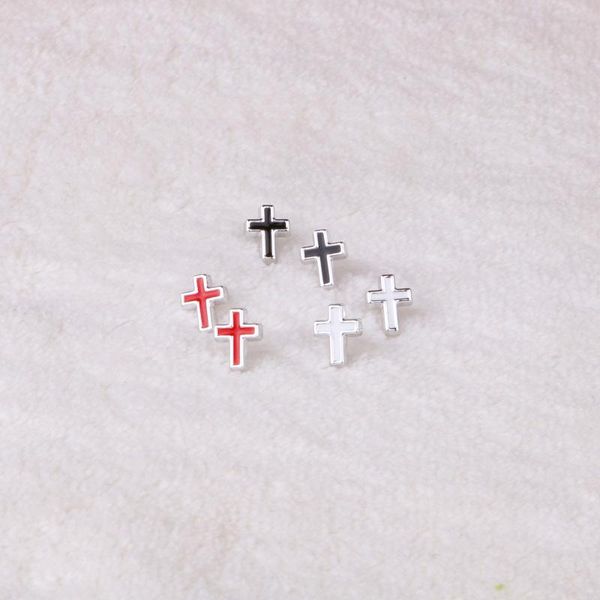 red black white cross small stud earrings for women female daily fashion jewelry 3 pair /set 2020, Golden;silver
red black white cross small stud earrings for women female daily fashion jewelry 3 pair /set 2020, Golden;silver