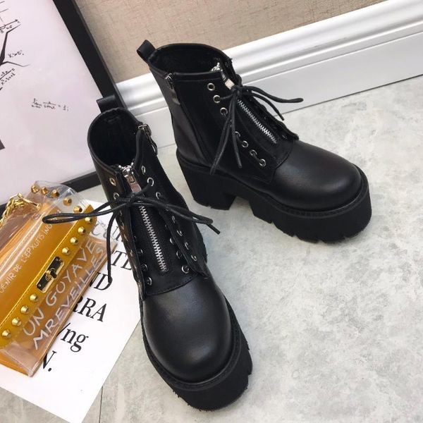 lace up punk boots botines mujer high heel ankle boots winter shoes motorcycle waterproof woman vintage shoes yma488-1, Black
lace up punk boots botines mujer high heel ankle boots winter shoes motorcycle waterproof woman vintage shoes yma488-1, Black