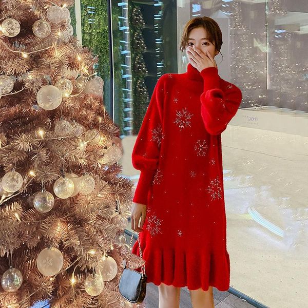 casual dresses women 2021 autumn winter fashion thickened short sweater dress female print turtleneck ladies loose warm vestidos v744, Black;gray
casual dresses women 2021 autumn winter fashion thickened short sweater dress female print turtleneck ladies loose warm vestidos v744, Black;gray