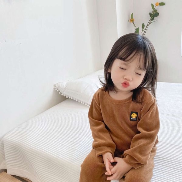 with underwear set children's plush warm and thick corduroy solid color home furnishing baby cloth autumn trousers pajamas, Blue;red
with underwear set children's plush warm and thick corduroy solid color home furnishing baby cloth autumn trousers pajamas, Blue;red