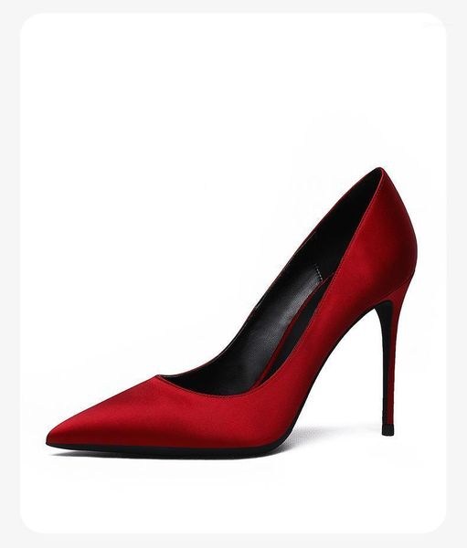 high thin heels satin woman shoes slip on woman stiletto colorful chic women pumps wedding party runway brand designer1, Black
high thin heels satin woman shoes slip on woman stiletto colorful chic women pumps wedding party runway brand designer1, Black