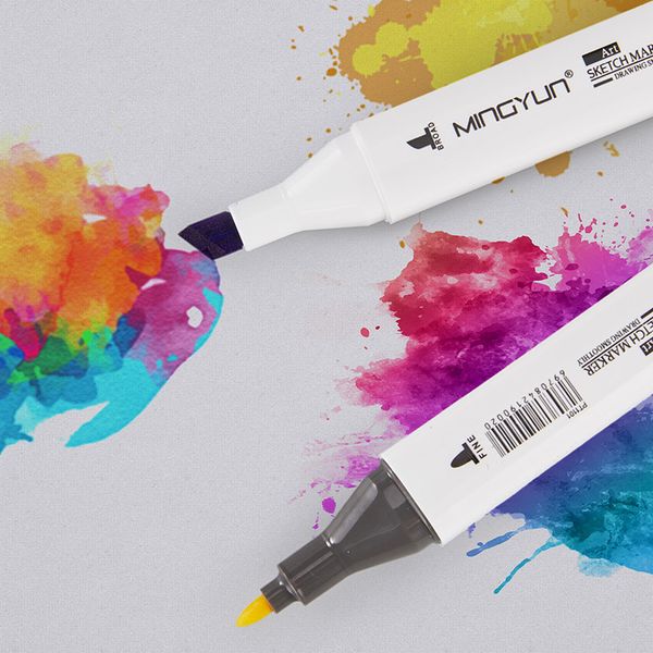 12 colors dual tip art marker pens fineliner markers watercolor drawing painting pen brush school supplies
12 colors dual tip art marker pens fineliner markers watercolor drawing painting pen brush school supplies