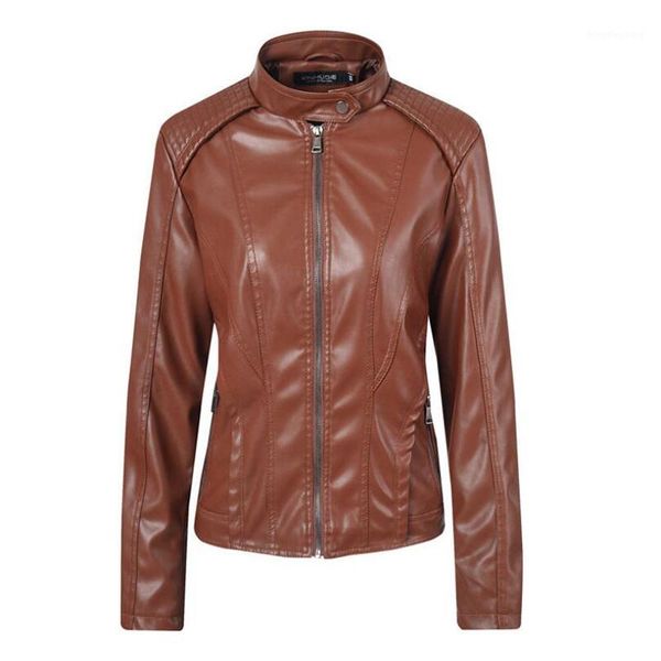 fashionable leather jacket for women spring autumn 2019 short color stand-up collar zippers jackets made of eco-leather.1, Black
fashionable leather jacket for women spring autumn 2019 short color stand-up collar zippers jackets made of eco-leather.1, Black