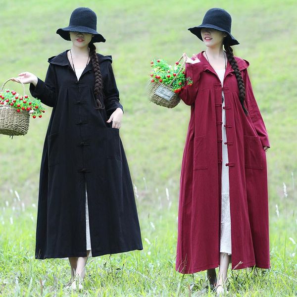 women's trench coats women long vintage cotton linen hooded shirt cardigan coat outwear lady work office wear loose windbreaker, Tan;black
women's trench coats women long vintage cotton linen hooded shirt cardigan coat outwear lady work office wear loose windbreaker, Tan;black