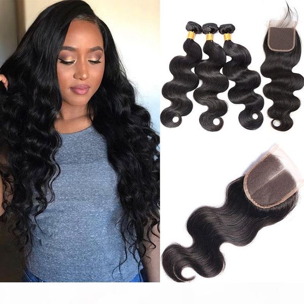 brazilian body wave with closure 3bundles lot brazilian human hair bundles lace closure good quality body wave vusionhair extensions, Black
brazilian body wave with closure 3bundles lot brazilian human hair bundles lace closure good quality body wave vusionhair extensions, Black