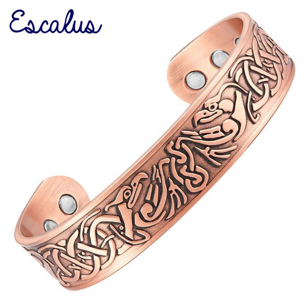 escalus men's powerful pure copper bangle vintage magnetic bracelet for women health bio charm round new bangles 201211, Black
escalus men's powerful pure copper bangle vintage magnetic bracelet for women health bio charm round new bangles 201211, Black