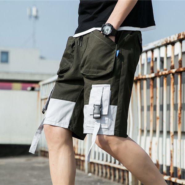overalls national trend loose multi pocket pants casual student capris men's shorts summer beach breeches, White;black
overalls national trend loose multi pocket pants casual student capris men's shorts summer beach breeches, White;black