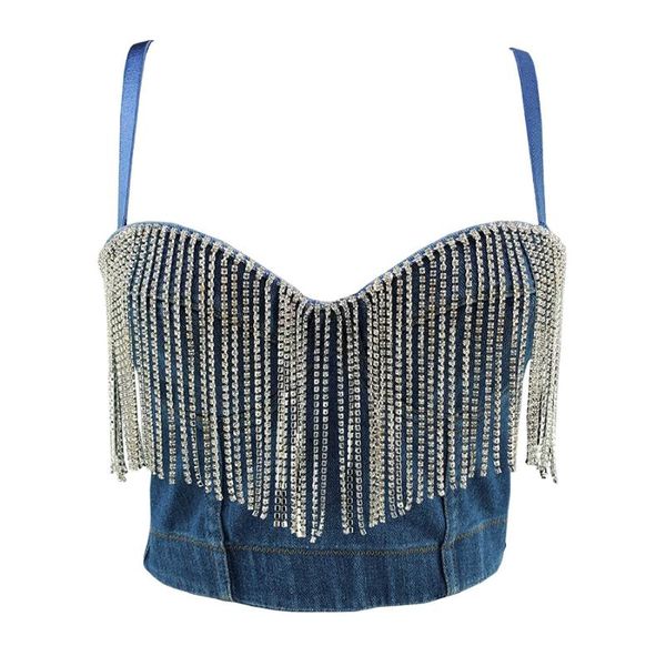new denim cropped vest corset 2020 beading tassel slim lingerie crop paty nightclub women cami ropa mujer, Black;white
new denim cropped vest corset 2020 beading tassel slim lingerie crop paty nightclub women cami ropa mujer, Black;white