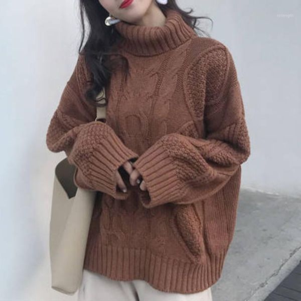 women winter thick sweater solid color turtleneck long sleeve knitted pullover jumper casual street wear simple bottoming female1, White;black
women winter thick sweater solid color turtleneck long sleeve knitted pullover jumper casual street wear simple bottoming female1, White;black
