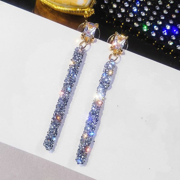 2021 new fashion arrival crystal classic geometric long dangle earrings for woman female jewelry korean simple earrings, Silver
2021 new fashion arrival crystal classic geometric long dangle earrings for woman female jewelry korean simple earrings, Silver