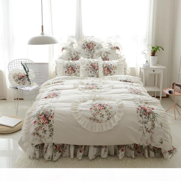 korean style bedding set three-dimensional flower print duvet cover ruffle bed sheet princess wedding bedroom textile 4 6pcs
korean style bedding set three-dimensional flower print duvet cover ruffle bed sheet princess wedding bedroom textile 4 6pcs