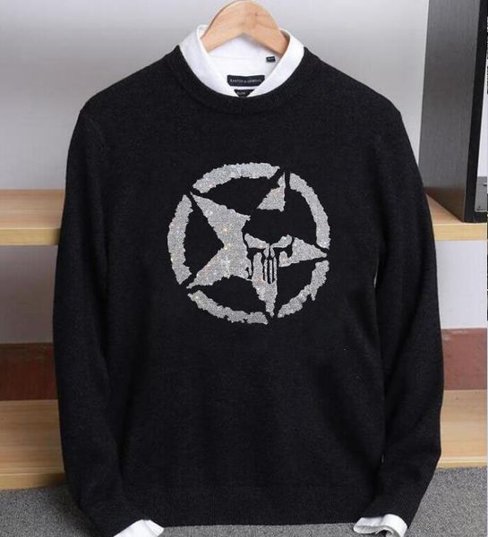 fashion rhinestone sweater fit and handsome us style autumn winter wholesale 2022 clothes b06, White;black
fashion rhinestone sweater fit and handsome us style autumn winter wholesale 2022 clothes b06, White;black