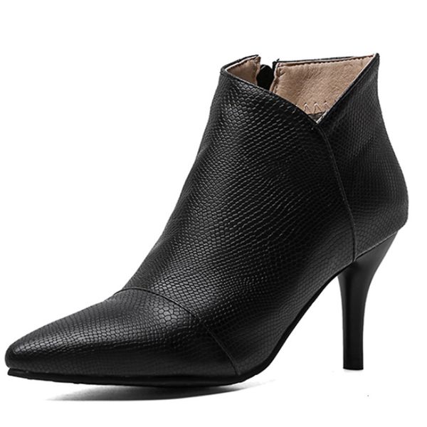 2021 new thin high heel ankle boots pu leather pointed toe women autumn winter casual party shoes size 34-43 6uh3, Black
2021 new thin high heel ankle boots pu leather pointed toe women autumn winter casual party shoes size 34-43 6uh3, Black