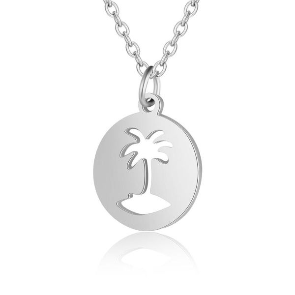 pendant necklaces fnixtar 100% stainless steel round coconut tree charm necklace for women fashion jewelry birthday gift, Silver
pendant necklaces fnixtar 100% stainless steel round coconut tree charm necklace for women fashion jewelry birthday gift, Silver