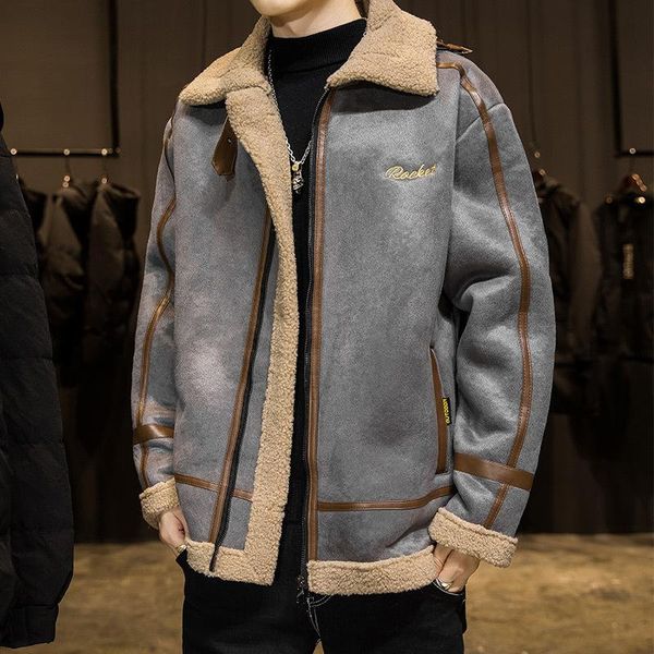 coat man ins imitation lambs flocking cotton-padded clothes men thickening tooling cotton-padded jacket deerskin jacket, Black
coat man ins imitation lambs flocking cotton-padded clothes men thickening tooling cotton-padded jacket deerskin jacket, Black