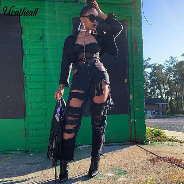 women's jeans street tassel jean trousers women ripped holow out pants mid waist denim, Blue
women's jeans street tassel jean trousers women ripped holow out pants mid waist denim, Blue