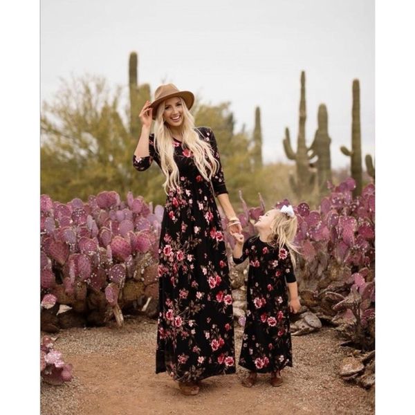 family matching clothes mommy and me clothes mother and daughter dress floral print long sleeve dress y200713, Blue
family matching clothes mommy and me clothes mother and daughter dress floral print long sleeve dress y200713, Blue