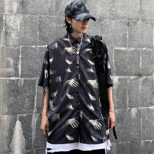 2020 new summer shirt women vintage thousand hand print shirt loose lapel short sleeve blouse harajuku oversize1, White
2020 new summer shirt women vintage thousand hand print shirt loose lapel short sleeve blouse harajuku oversize1, White