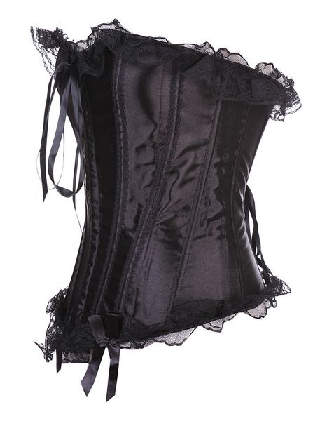 black lace adjustable corset and body shaping garment1ws3, White;black