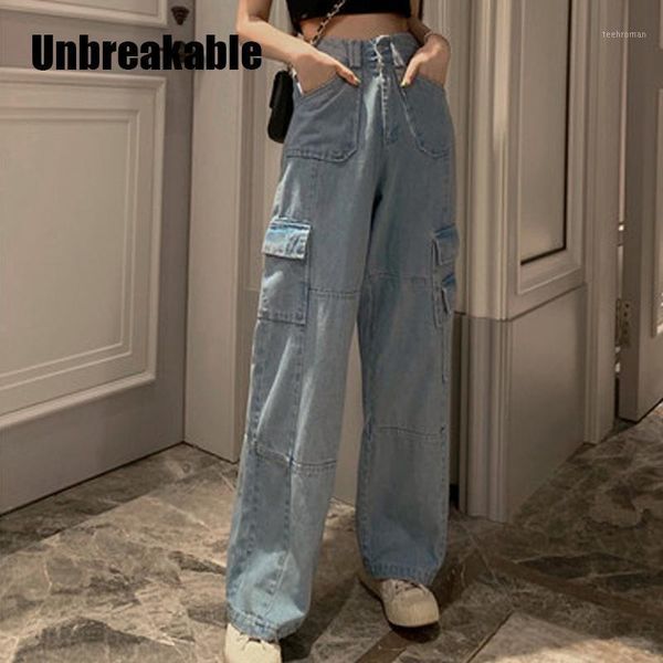 unbreakable vintage wide leg woman jeans high waisted blue casual long trousers korean streetwear pockets denim pants1 women's
unbreakable vintage wide leg woman jeans high waisted blue casual long trousers korean streetwear pockets denim pants1 women's