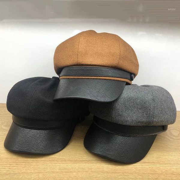 maxsiti u autumn and winter new pu woolen split joint octagonal cap women flat cap beret hat1, Blue;gray
maxsiti u autumn and winter new pu woolen split joint octagonal cap women flat cap beret hat1, Blue;gray