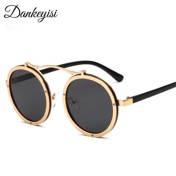 sunglasses dankeyisi men women brand designer round retro female lady cute eyewear uv400, White;black
sunglasses dankeyisi men women brand designer round retro female lady cute eyewear uv400, White;black