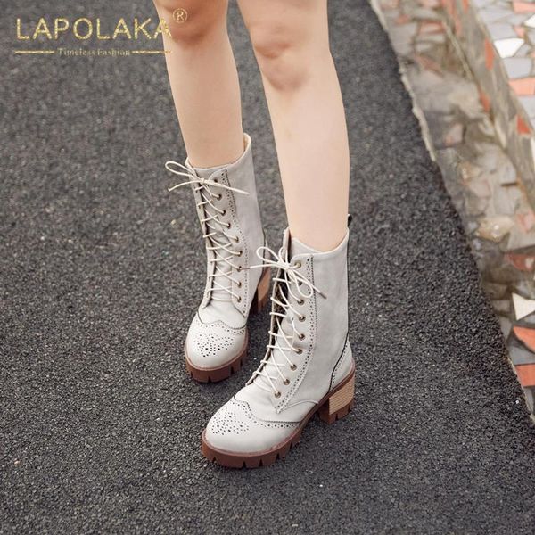 lapolaka 2021 brand new british style comfy bootie women shoes thick heels lace-up casual platform fashion shoes ladies boots, Black
lapolaka 2021 brand new british style comfy bootie women shoes thick heels lace-up casual platform fashion shoes ladies boots, Black
