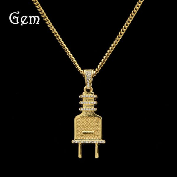 new hip hop jewelry unique plug modeling grid inlaid diamond hip hop plug pendant, Silver
new hip hop jewelry unique plug modeling grid inlaid diamond hip hop plug pendant, Silver