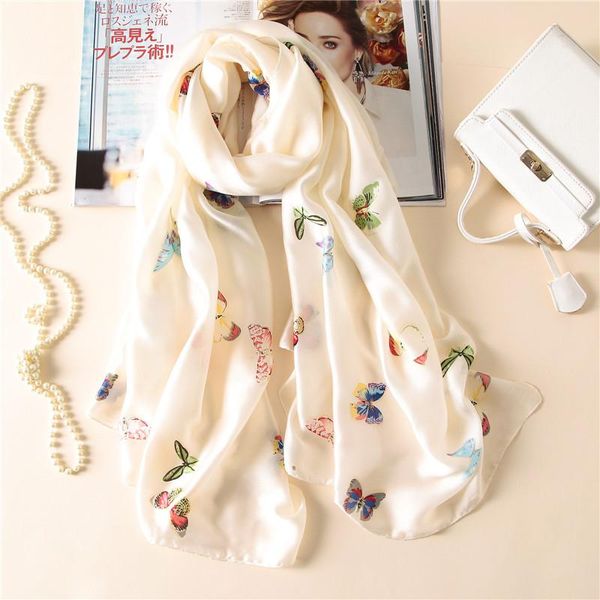 silk scarf for women autumn long shawl lady butterfly print foulard female bufanda mujer long bandana 180cm plus size, Blue;gray
silk scarf for women autumn long shawl lady butterfly print foulard female bufanda mujer long bandana 180cm plus size, Blue;gray