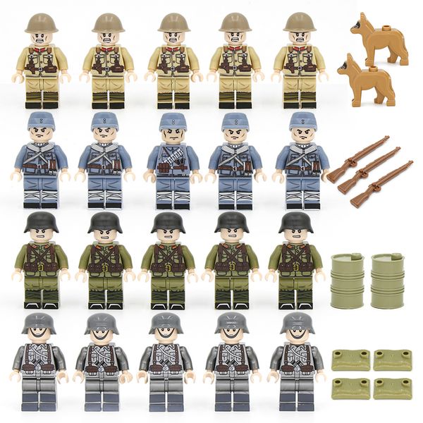 20/50pcs/lot ww2 german military army soldiers kmt eighth route army japanese building blocks bricks with gift toys for children q1217
20/50pcs/lot ww2 german military army soldiers kmt eighth route army japanese building blocks bricks with gift toys for children q1217