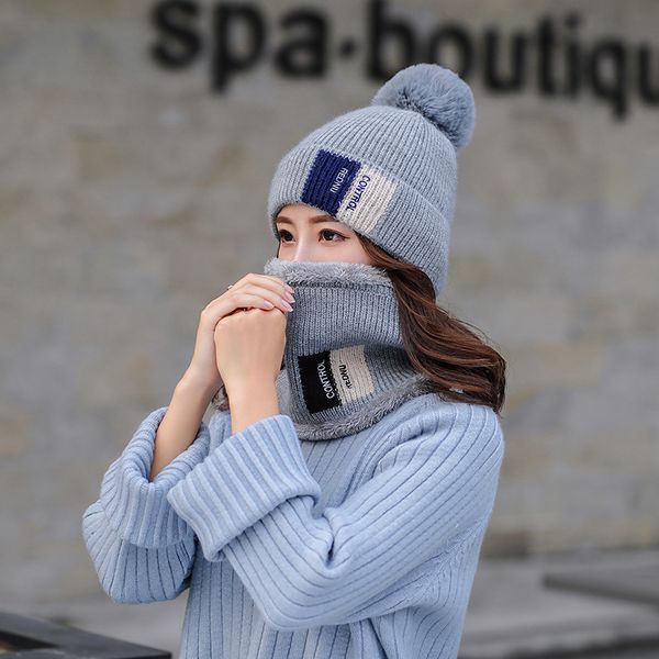 fashion winter hat and ring scarf set warm women thicken winter set female hats ring scarves beanie hat keep warm, Blue;gray
fashion winter hat and ring scarf set warm women thicken winter set female hats ring scarves beanie hat keep warm, Blue;gray