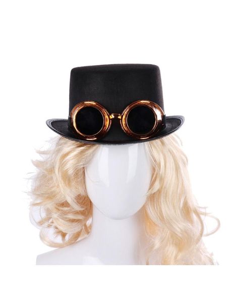 victorian steampunk gothic hat with detachable goggles bowler jazz cap halloween cosplay carnival costume accessory q1216, Blue;gray
victorian steampunk gothic hat with detachable goggles bowler jazz cap halloween cosplay carnival costume accessory q1216, Blue;gray