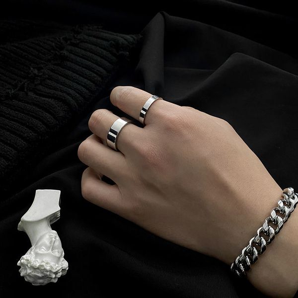 temperament fashion personality titanium steel glossy ring men and women simple ring, Silver
temperament fashion personality titanium steel glossy ring men and women simple ring, Silver