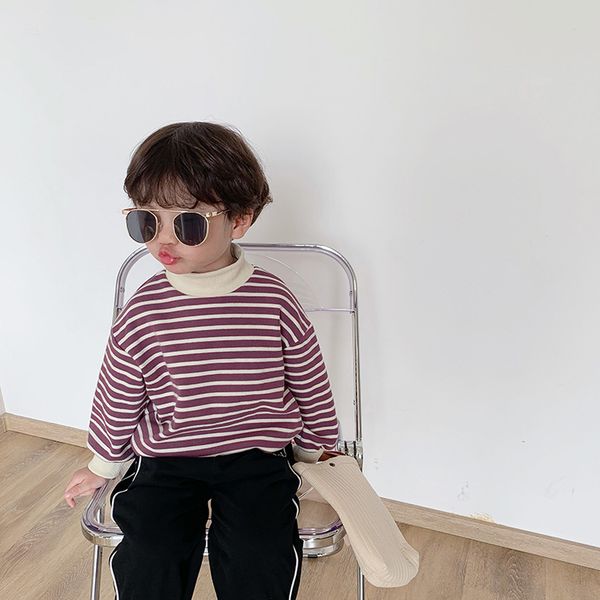 autumn 2020 boys fashion striped long-sleeved sweatshirts children mock neck loose 3 colors hoodies lj201127, Black
autumn 2020 boys fashion striped long-sleeved sweatshirts children mock neck loose 3 colors hoodies lj201127, Black